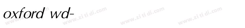 oxford wd字体转换